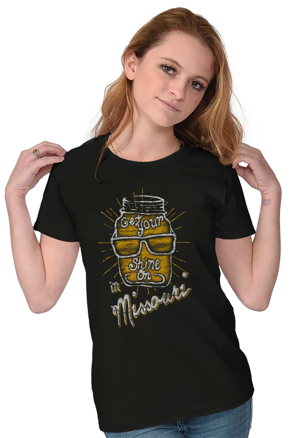 Alcohol Tees Shirts Tshirts For Womens Shine On Missouri Moonshine