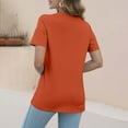 thumbnail image 4 of Womens T Shirts Loose Fit Summer Tops Casual Crew Neck Solid Color Short Sleeve Shirt Women's T-Shirts Graphic Tees Orange XXL, 4 of 6