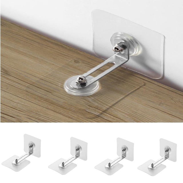 Oubit 4pcs/set TV Cabinet Fixed Prevent Dumping Device Punch Free Furniture Anti Falling Fixture for Sideboards and Cabinets