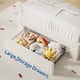 thumbnail image 4 of QinaQin Base de cama tapizada con LED, cajón de almacenamiento y cabecera ondulada, cama infantil de tela tipo borrega para niños, 4 of 9