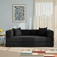 thumbnail image 2 of YINIX 78.6"  Sofa Couch with Two Pillows,  Comfy Modular Convertable Sofa Bed for Living Room, Black, 2 of 9