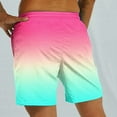thumbnail image 7 of IYTR Mens Shorts Beach Shorts with Pockets Lightweight Summer Gradient Color Casual Shorts Elastic Waist Drawstring Shorts Multicolor_C XXXXXL, 7 of 7