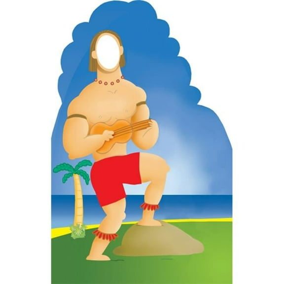 Advanced Graphics  Hawaiian Guy Stand-In Life-Size Cardboard Stand-Up - Multicolor - 66in. H