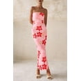 thumbnail image 4 of Vestido largo Prettygarden para mujer 2025 con estampado floral acanalado, 4 of 7