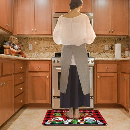 

RXIRUCGD Christmas Kitchen Rugs and Floor Mats Xmas Decor Non Slip Backing Winter Holiday Kitchen Carpet Christmas Decorations for Home Seasonal Low-Profile Kitchen