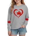 thumbnail image 2 of Amzcrzy T-Shirts Graphiques pour Garçons et Filles, Col Rond Tendance, Imprimé Feuille d'Érable, T-Shirts pour Tout-Petits et Ados, Décontractés et Confortables, Manches Longues, Coton, Tee Shirt 7 Ans, 2 of 8