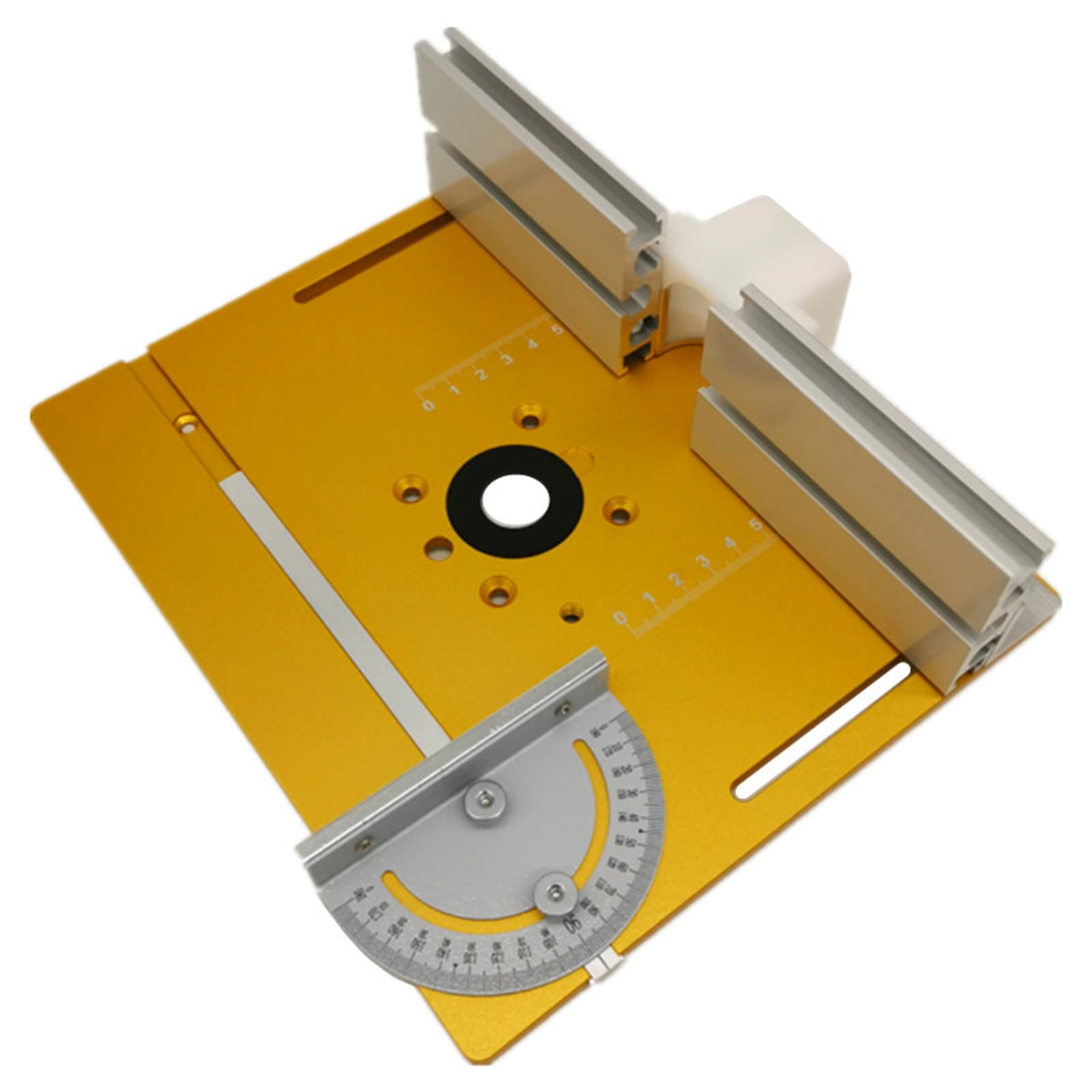 Aluminum Router Table Insert Plate Router Circular Table Saw Woodworking Workbench , Golden
