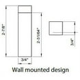 thumbnail image 2 of Inox Dsix19 Dsix 2-7/8" Baseboard Mounted Rigid Door Stop - Brass, 2 of 2