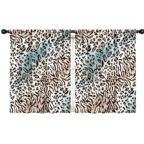 Blackout Kids Curtains,Leopard Print Childrens Insulated Curtains Set Of 2,Bedroom Essentials,Toddler Room Decor 42"x54"(106x137cm)