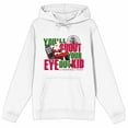 thumbnail image 3 of A Christmas Story Santa You'll Shoot Your Eye Out Kid Men's White Sweatshirt-XL, 3 of 5
