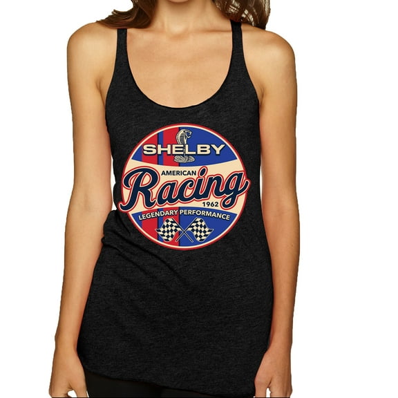 Wild Bobby Ford Shelby Racing Legendary Performance 1962 Women Tri-Blend Racerback Tank Top