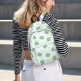 thumbnail image 5 of Vsdgher Kawaii Frogs Print Canvas Backpack Travel Rucksack Unisex Knapsack 15.7/17.7Inch Laptop Backpack for Work,College -Small, 5 of 5