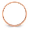 thumbnail image 3 of Diamond2Deal 14k Rose Gold 8mm Lightweight Half Round Men's Wedding Band Size 7.5, 3 of 4