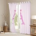 thumbnail image 3 of Manfei Pink Bling Letter A Print Blackout Curtains,Minimalist Geometric Lines Window Curtains Pack of 2 (38x45 Each), 3 of 6