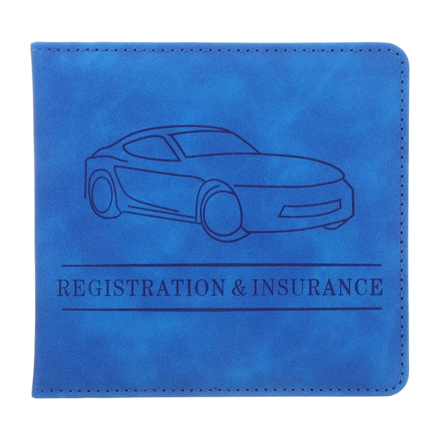 SHISUYAN Car Insurance And Registration Holder Pu Leather Vehicle Essential Paperwork Box Organizer Wallet Case For Insurance Card Driver License Paperwork