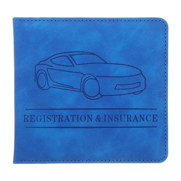 SHISUYAN Car Insurance And Registration Holder Pu Leather Vehicle Essential Paperwork Box Organizer Wallet Case For Insurance Card Driver License Paperwork