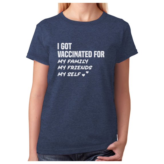Vaccinated Shirt Pro Immunization Pro Vaccination Women T-Shirt 3X-Large Heather Navy