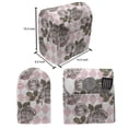 thumbnail image 4 of Vintage Stand Mixer Cover, Grunge Engraved Style Peony Bouquets on Diamond Inspired Diagonal Squares, Kitchen Appliance Organizer Bag Cover with Pockets, 5 Quarts, Pale Pink White, by Ambesonne, 4 of 4