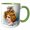 Green/White, variant on 3drose, Ellen Clapsaddle – Girl in Green with Basket, 11oz Magic Transforming Mug