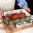 thumbnail image 5 of European Style Double Ear Ceramic Plate Tableware Household Tray Baking Baking Tray Bowl Home Large Soup Plate, 5 of 5