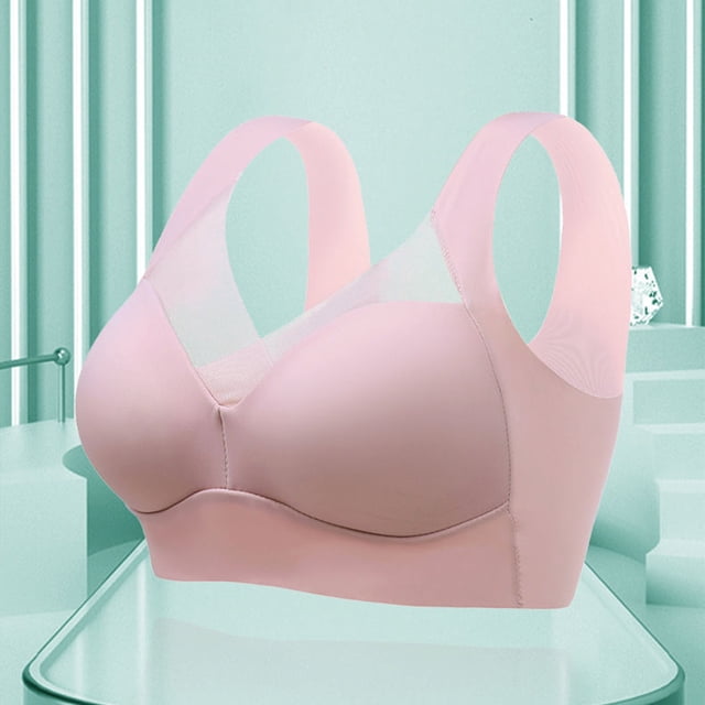 maskred Polyester Everyday Bras For Women Say Goodbye To Back Fat And Improve Posture Wide Applications light blue 5XL