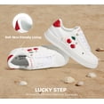 thumbnail image 4 of LUCKY STEP Womens Printed Fashion Sneakers Non Slip Comfortable Casual Shoes,Cherry, 4 of 11