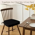 thumbnail image 2 of Chair Cushions for Dining Chairs 4 Pack, D-Shaped Kitchen Chair Cushions with Ties Set of 4, 2.5" Thick Seat Cushions for Dining Room/Kitchen Chairs, 17" x 16", Black, 2 of 15