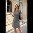 thumbnail image 2 of Vestido de Cuello Redondo y Corta Gris L, 2 of 10