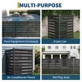 thumbnail image 5 of 2 Panels No-Dig Outdoor Privacy Screen Fence,49 x 38 in Weather-Resistant Aluminum Frame, No-Dig Installation with Ground Stakes for Patio, Yard, Trash Can & Pool Equipment Enclosure, 5 of 7