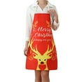 thumbnail image 1 of TheFound Adults Apron, Santa Clause Print Waist Cloth Festival Ornament, 1 of 4