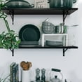 thumbnail image 7 of Kaboon 36 inch Long 10 inch Deep Floating Shelves for Wall Set of 2, Large Open Shelves Wall Mounted, Space Saving Home and Commercial Use, Cloud atlas, 7 of 7