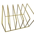 thumbnail image 3 of Organizador de archivos de oficina, soporte para revistas con 5 ranuras, accesorios de fotografía, soporte para revista periódico, carpeta de correo, Oro, 3 of 6