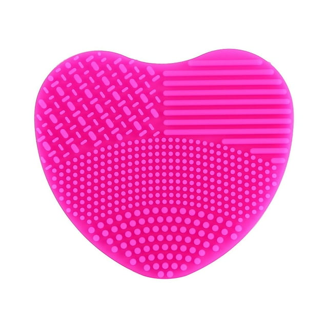 Silicone Makeup Brush Cleaner for Foundation Powder Brush Washboard (Pink)
