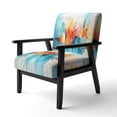 thumbnail image 3 of Designart « composition Symphony I » Collages Abstraits Sarcelle Fauteuil d'Appoint Rembourré - Fauteuil Moderne pour Chambre, 3 of 7