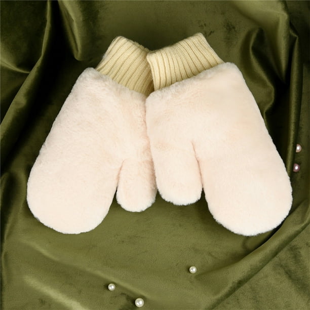 Doublure Chaude Winter Gloves pour Femmes - Chaud et Confortable en Peluche Gants  Moufles JE2069 