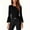 Black, variant on Olyvenn Womens Ruffle 3/4 Sleeve Tops Lightweight Sparkly Elegant Dressy Blouses Sexy Double Layers Cute Mesh Tunic Shirts Pink M