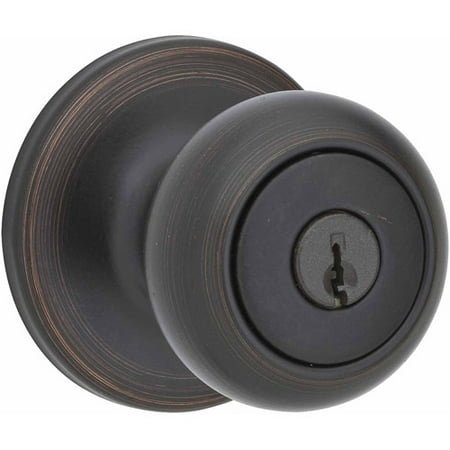 Kwikset Venetian Bronze Cove Entry Knob Lockset Walmart Com