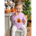 thumbnail image 5 of RUINIXCW Newborn Baby Girl Boy Outfit Bubble Romper Sweatshirt Infant Baby Boy Girl Fall Winter Clothes Spider Web Pumpkin Embroidery Long Sleeve Bodysuits Jumpsuits, 5 of 9