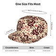 thumbnail image 6 of Daiia Snake print Flat Bill Hats Flat Brim Trucker Cap Baseball Cap Adjustable Classic Low Profile Hat Unconstructed Plain Cap, 6 of 9