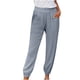 thumbnail image 1 of Pantalones casuales con cordón para mujer talla grande - Cintura elástica, bolsillos, poliéster, corte holgado, aptos para el día a día, la playa y para dormir, para todas las estaciones, 1 of 8