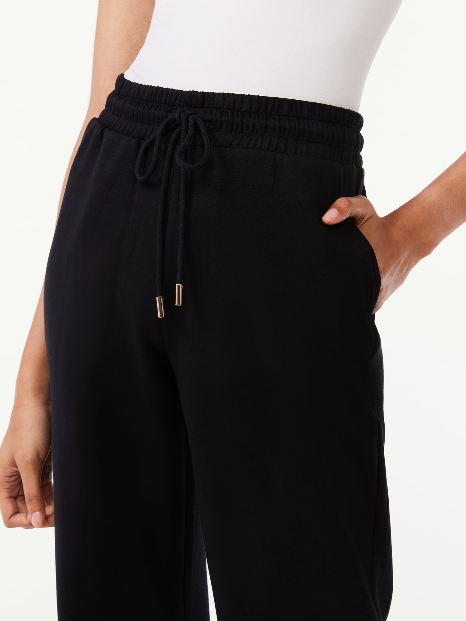 Scoop Women's and Women's Plus Ultimate Scubaknit Cropped Sweatpants, Sizes XS-4X