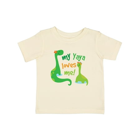 

Inktastic My Yaya Loves Me Grandson Dinosaur Gift Baby Boy T-Shirt