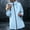Blue, variant on PiGOGI Women's Lightweight Foldable Raincoat Hooded Waterproof for Sports Fitness Yoga Shower Resistant Travel Gray S