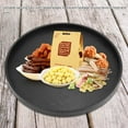 thumbnail image 3 of Aigend Tea Tray - Round Shape Solid Wood Tea Coffee Snack Food Meals Serving Tray Plate Restaurant Trays 37.5cm(??), 3 of 8