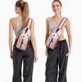 thumbnail image 6 of Sling Backpack,Red Christmas Tree Pattern Crossbody Bag with Water Bottle Holder,Waterproof Sling Bag for Men/Women with Chest Phone Holder for Hiking,Travel, 6 of 6