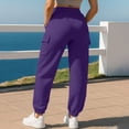 thumbnail image 5 of Lyanj Womens Sweatpants Fall Baggy Cinch Bottoms Sweat Pant Lightweight Solid Color Joggers Cargo Pants for Outdoor, 5 of 7
