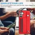 thumbnail image 2 of Nalacover Wallet Case for Samsung Galaxy A13 5G, Business PU Leather Unique Design Wristband Kickstand Credit Card Holder Slots Shockproof Scratch Resistant Phone Case for Samsung Galaxy A13 5G,Red, 2 of 6