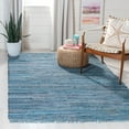 thumbnail image 2 of SAFAVIEH Rag Candis Striped Cotton Area Rug, Blue/Multi, 6' x 6' Square, 2 of 10