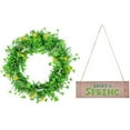 thumbnail image 2 of 1Set Circular Green Artificial Leaf Wreath for Spring and Easter Decorations 40cm Diameter, 2 of 9