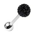 thumbnail image 7 of Jiaroswwei Surgical Steel Rhinestone Ball Barbell Bar Tongue Ring Studs Piercing Pin Jewelry, 7 of 7
